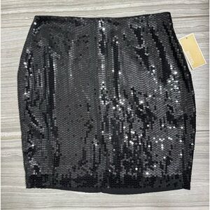 MICHAEL Michael Kors Shimmering Black Mini Skirt